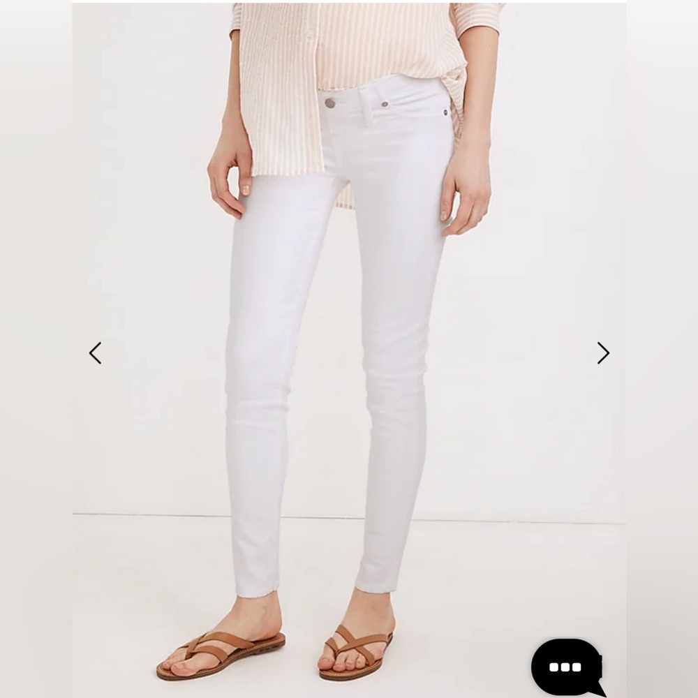 Madewell Maternity Side-Panel Skinny Jeans in Pure White: Adjustable Edition